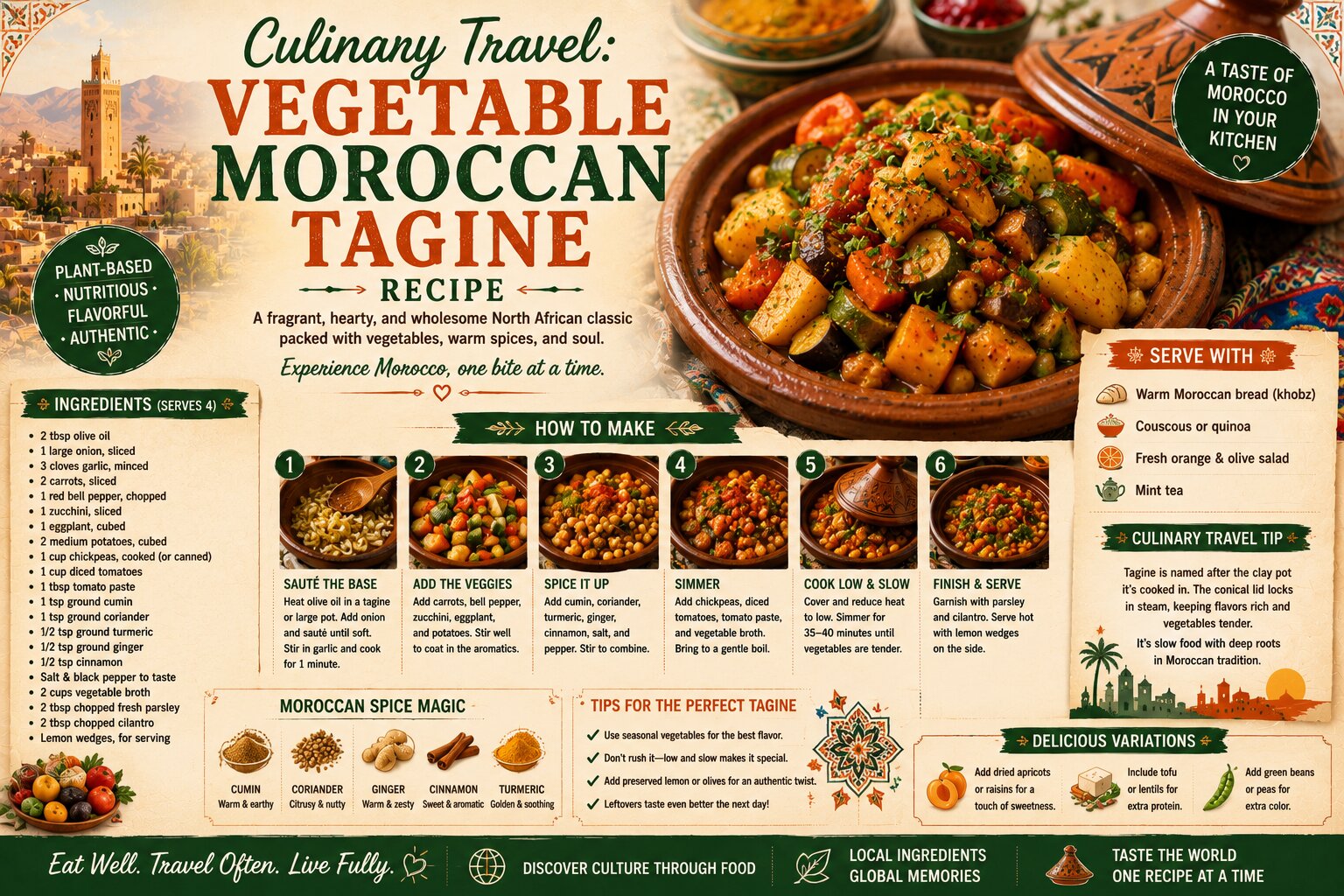 Culinary Travel: Vegetable Moroccan Tagine Recipe